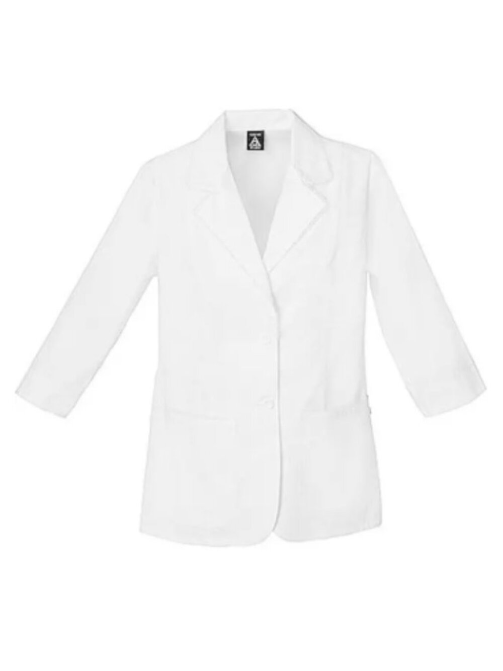 Cherokee Studio 3371 Women's Three Quarter Sleeve Lab Coat - White
